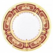 Набор тарелок Falkenporzellan Donna bordeaux gold 17 см