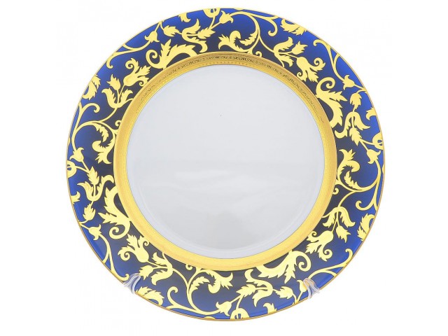 Блюдо Falkenporzellan Constanza Tosca Blueshade Gold 32 см