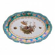 Блюдо овальное Repast Охота зеленая Мария-тереза R-L 33 см