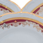 Набор тарелок Thun Мария Луиза Красная лилия 18 предметов