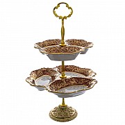 Этажерка Queen's Crown Aristokrat Лист красный 3 яруса