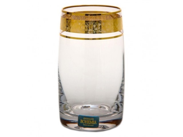 Набор стаканов для воды 250 мл Идеал Золото V-D Bohemia Crystal