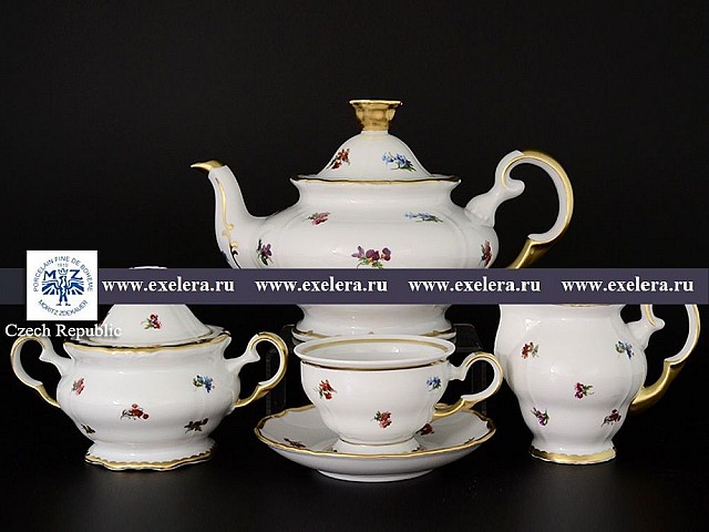 Чайный сервиз Анжелика Полевые цветы MZ на 6 персон