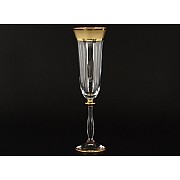 Набор фужеров для шампанского Анжела Матовая полоса Bohemia Crystal 6 шт