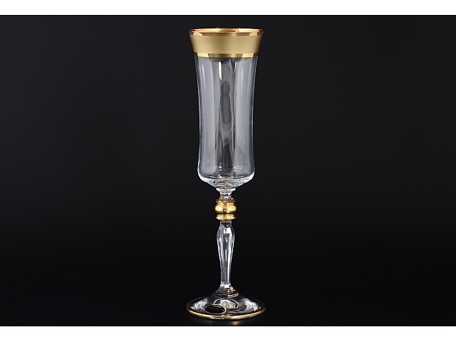 Набор фужеров для шампанского Грейс Матовая полоса Bohemia Crystal 6 шт