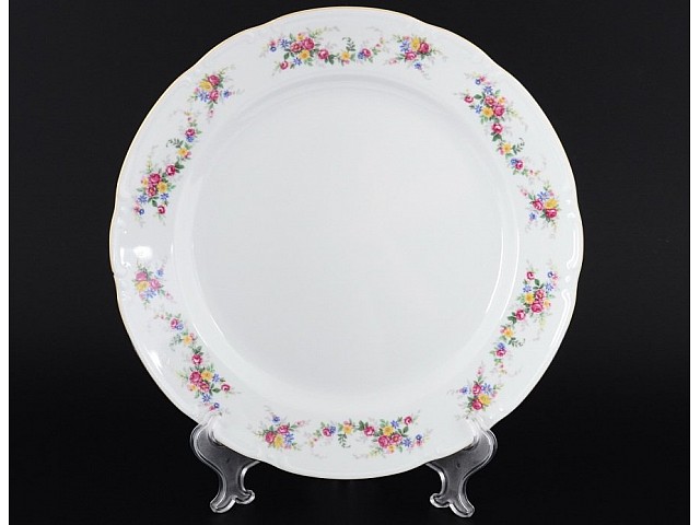 Блюдо круглое 30 см Thun Констанция Цветочный сарафан