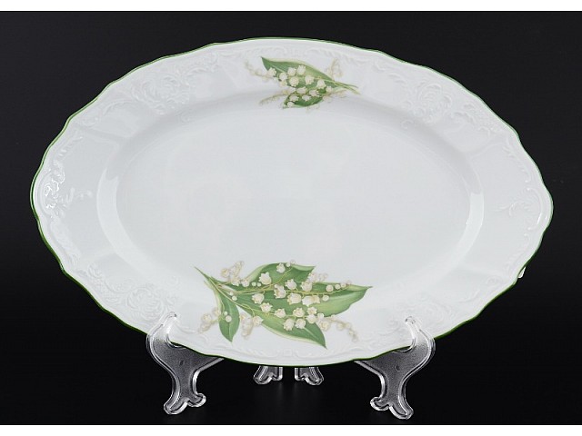 Блюдо овальное 34 см Бернадотт Ландыши