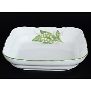 Салатник квадратный 25 см Бернадотт Ландыши