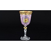 Набор фужеров для вина 220 мл Охота розовая U-R кристина ножка 6 шт