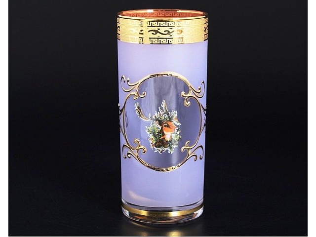 Набор стаканов для воды Версаче Охота розовая 6 шт B-G