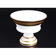 Конфетница с крышкой 16 см белая BOHEMIA GOLD