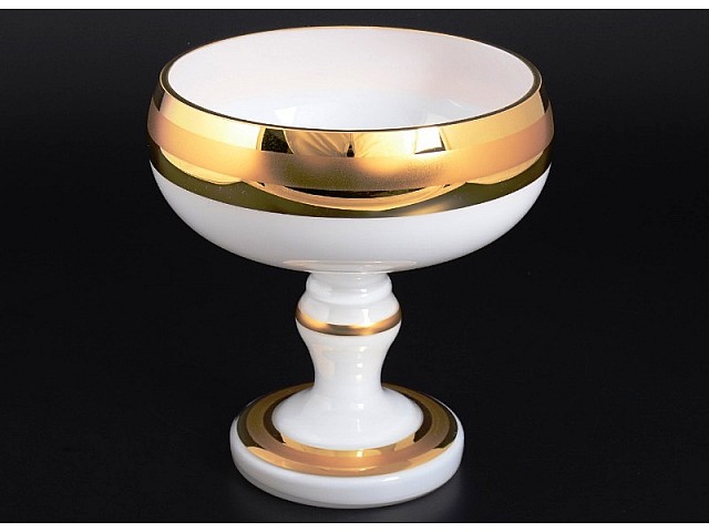 Конфетница 18 см белая BOHEMIA GOLD