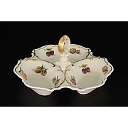 Менажница 19 см Анжелика Слоновая кость Фрукты MZ