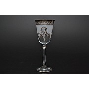 Набор бокалов для вина 230 мл Анжела Версаче платина R-G фон Bohemia Crystal 6 шт