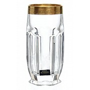 Набор стаканов для воды 300 мл Сафари голд матовые Crystalate Bohemia