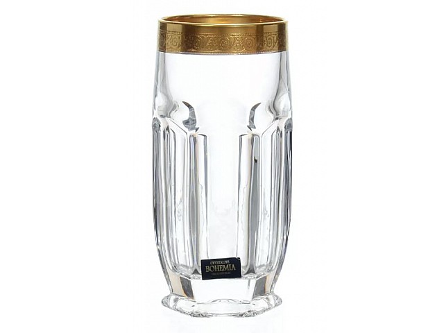 Набор стаканов для воды 300 мл Сафари голд матовые Bohemia Crystal