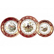 Набор тарелок Фредерика Охота Красная Carlsbad на 6 персон 18 шт