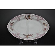Блюдо овальное 34 см Бернадотт Розовый цветок