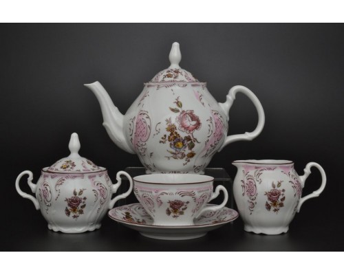 Чайный сервиз Розовый цветок Bernadotte на 6 персон