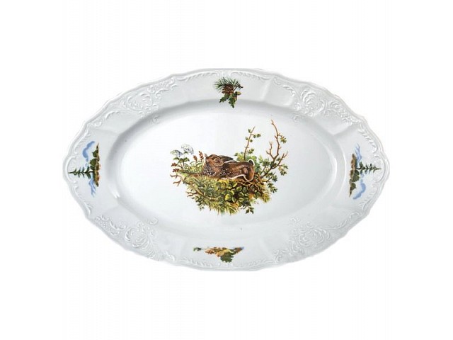 Блюдо овальное 34 см Бернадотт Охота