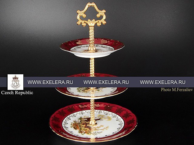 Этажерка (Горка) 3 яруса Фредерика Охота Красная Carlsbad