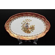Блюдо овальное 25 см Охота красная Корона Queens Crown