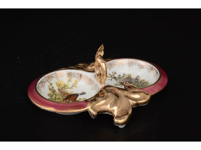 Икорница 18 см 2-я Охота красная Корона Queens Crown