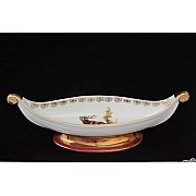 Конфетница ладья 26 см Охота красная Корона Queens Crown