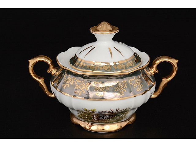 Сахарница 300 мл Магнолия Охота Зеленая MZ