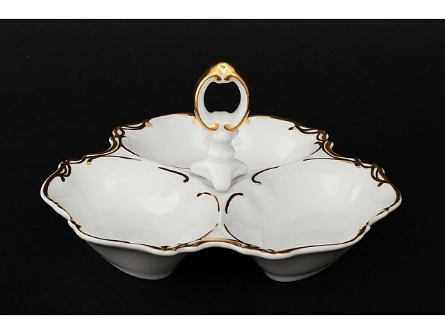 Менажница 19 см Офелия Отводка золото MZ