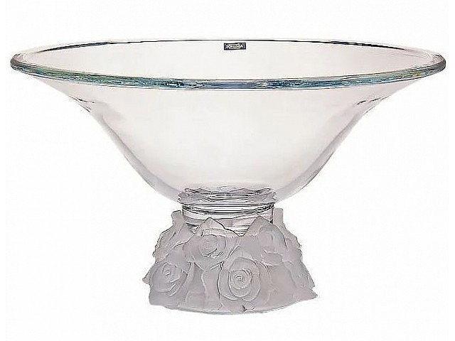 Фруктовница 35 см Frost Розы белые Bohemia Crystal