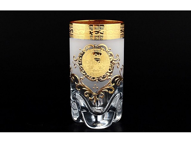 Набор стаканов для воды трио Версачи Богемия B-G фон 6 штук