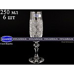 Набор фужеров для шампанского Мирел 180 мл Glasspo Bohemia 6 шт