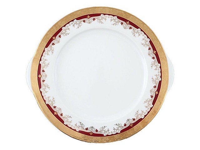 Тарелка для торта 27 см Thun Кристина Красная Лилия