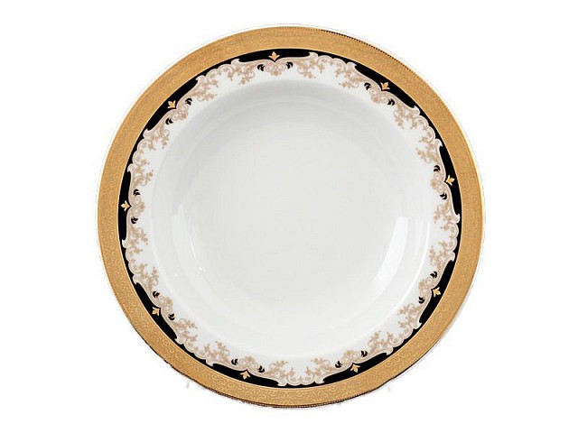 Набор тарелок глубоких Кристина Черная Лилия Thun 22 см 6 шт