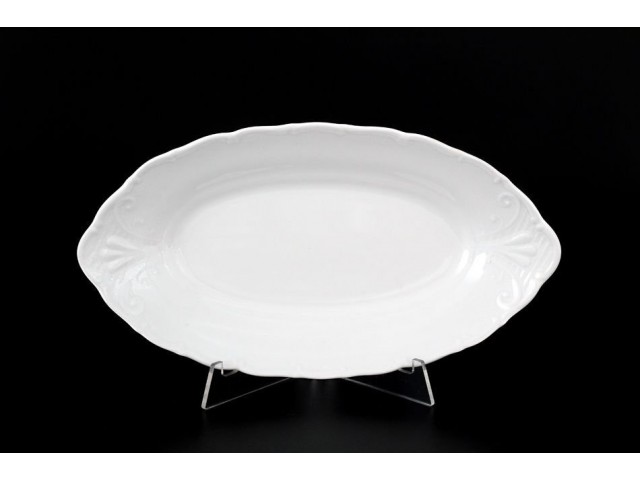 Блюдо овальное 26 см Лиана Зеленый цветок MZ