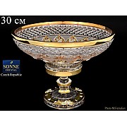 Фруктовница на ножке Sonne Crystal Золото 30 см