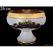 Конфетница прямая на ножке 26 см Версачи Богемия B-G фон Bohemia Crystal