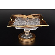 Фруктовница Florale 36 см Sonne Crystal Золото