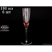 Набор фужеров для шампанского 180 мл Colours Crystalite Bohemia 6 шт