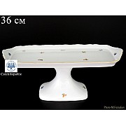 Поднос на ножке 36 см Офелия Мелкие цветы отводка золото MZ