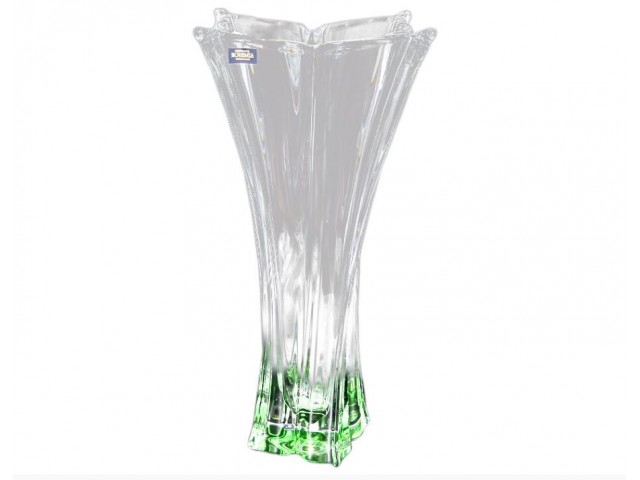 Ваза для цветов Florale зеленая Crystalite Bohemia 36 см