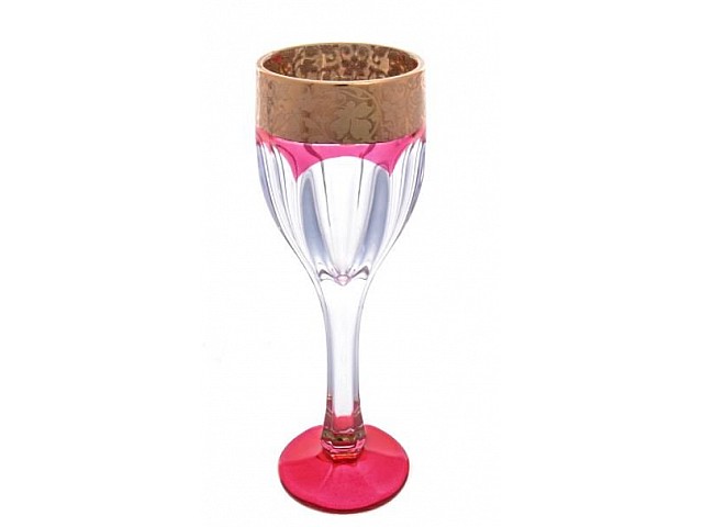 Набор рюмок для водки Bohemia Crystal Сафари розовый 6 шт