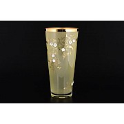 Ваза Bohemia Crystal 29 см Желтая матовая