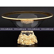 Фруктовница 35 см Розы Bohemia Crystal