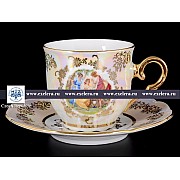 Набор кофейных пар 120 мл Магнолия Мадонна перламутр MZ (6 пар)