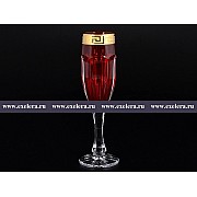 Набор фужеров для шампанского Костка Сафари Рубин Bohemia Crystal 6 шт