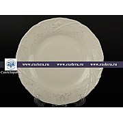 Набор тарелок 19 см Лиана Платиновый узор слоновая кость MZ 6 шт