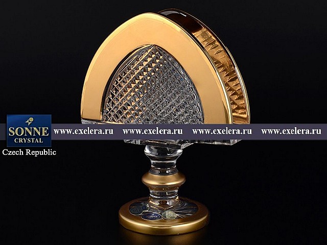 Салфетник 14 см на ножке Sonne Crystal Золото