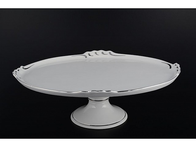 Блюдо овальное Платиновый узор Корона Queens Crown 37 см